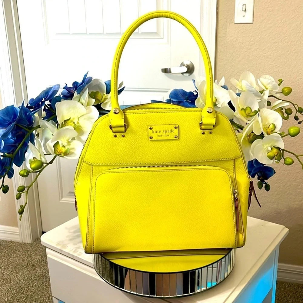 Kate Spade Wellesley Maeda Satchel, Sultan Yellow, Vintage